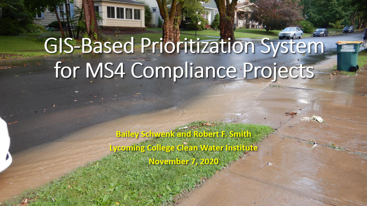 GIS-based prioritization system for MS4 compliance projects – 15th ...